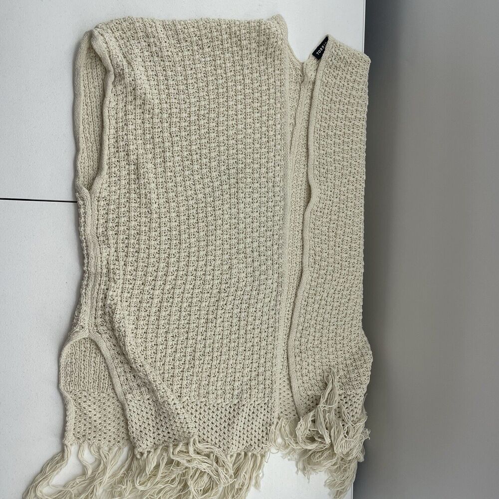 Torrid Sz 1X Cardigan Sweater Open Front Open Knit Fringe Oversized Boho Beige - Picture 5 of 10